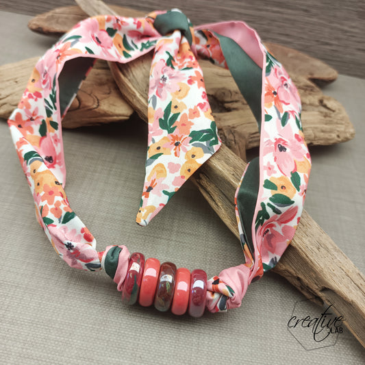 Collana/Bracciale/Cavigliera Good Vibe Vagabonda fiori rosa
