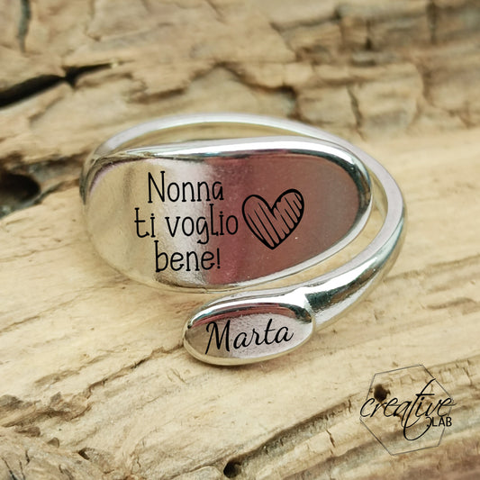 Anello in acciaio personalizzabile
