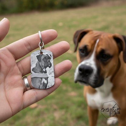 Portachiavi con fotoincisione, personalizzabile (A80)