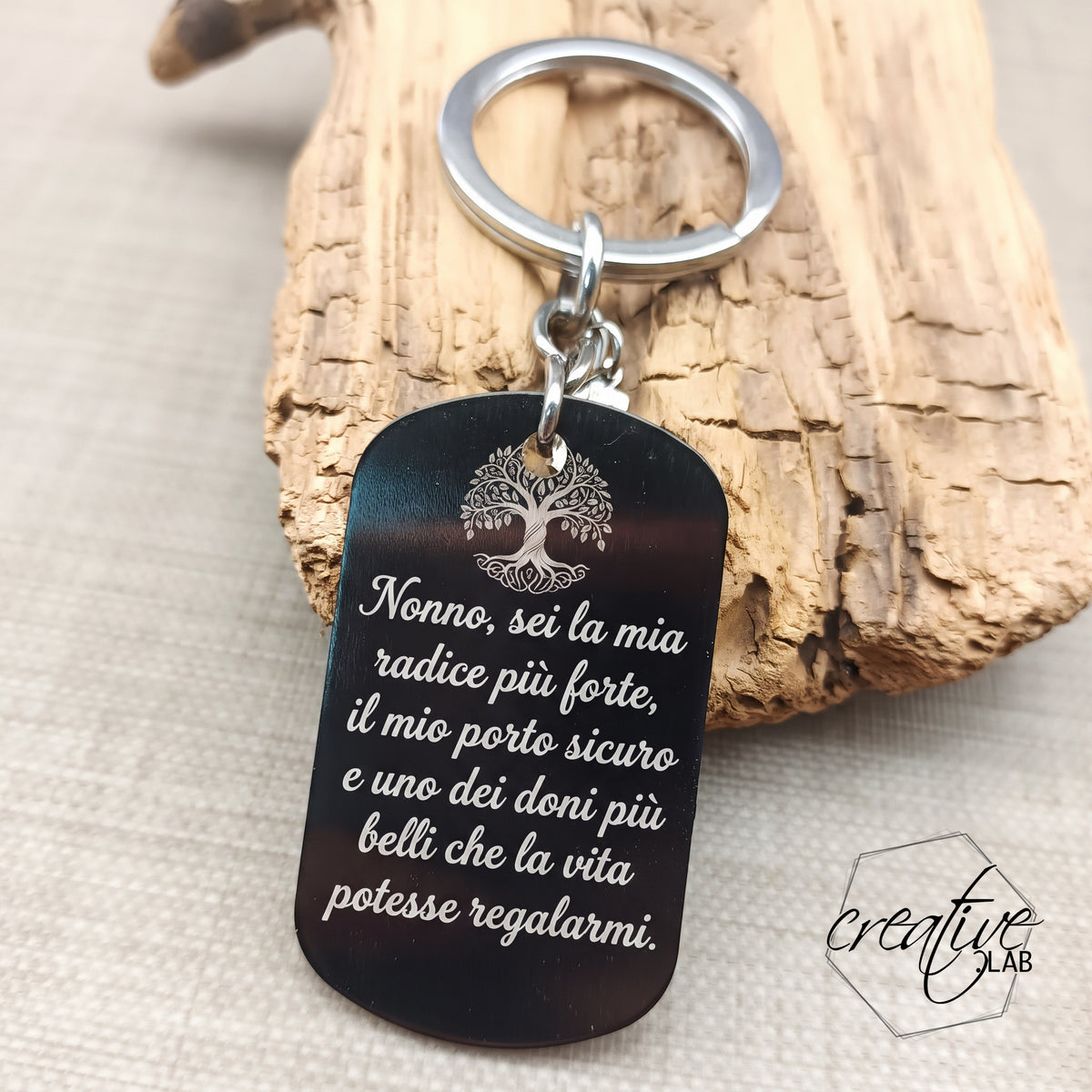 Portachiavi personalizzabile per i nonni