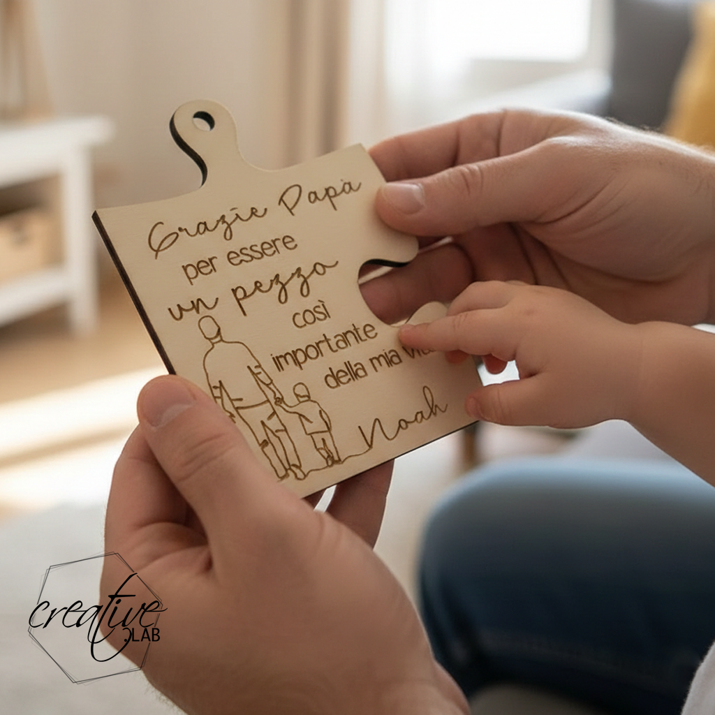 Puzzle per papà, personalizzabile