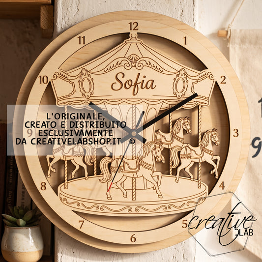 Orologio da parete "Giostra dei Sogni" personalizzabile