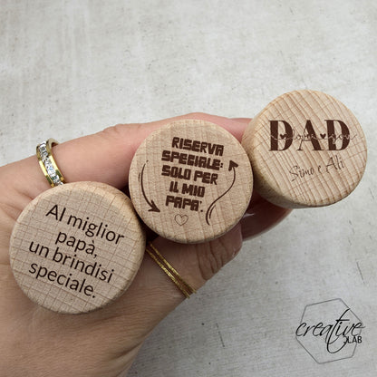 Tappo di bottiglia, personalizzabile per il papà