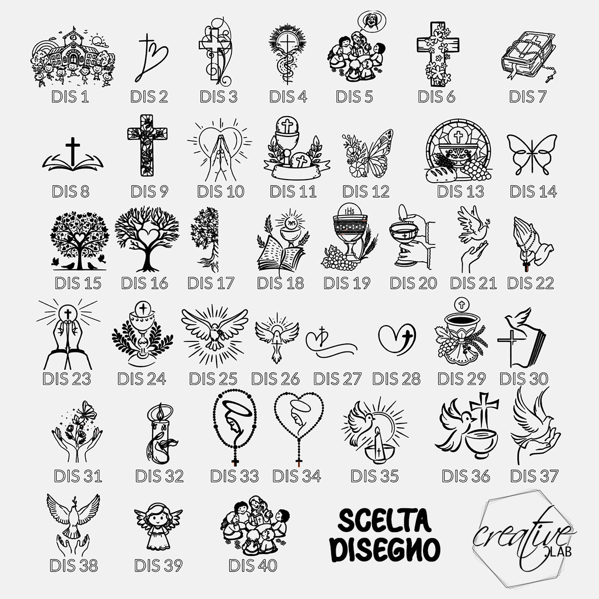 Segnalibro per catechista con nomi dei bambini