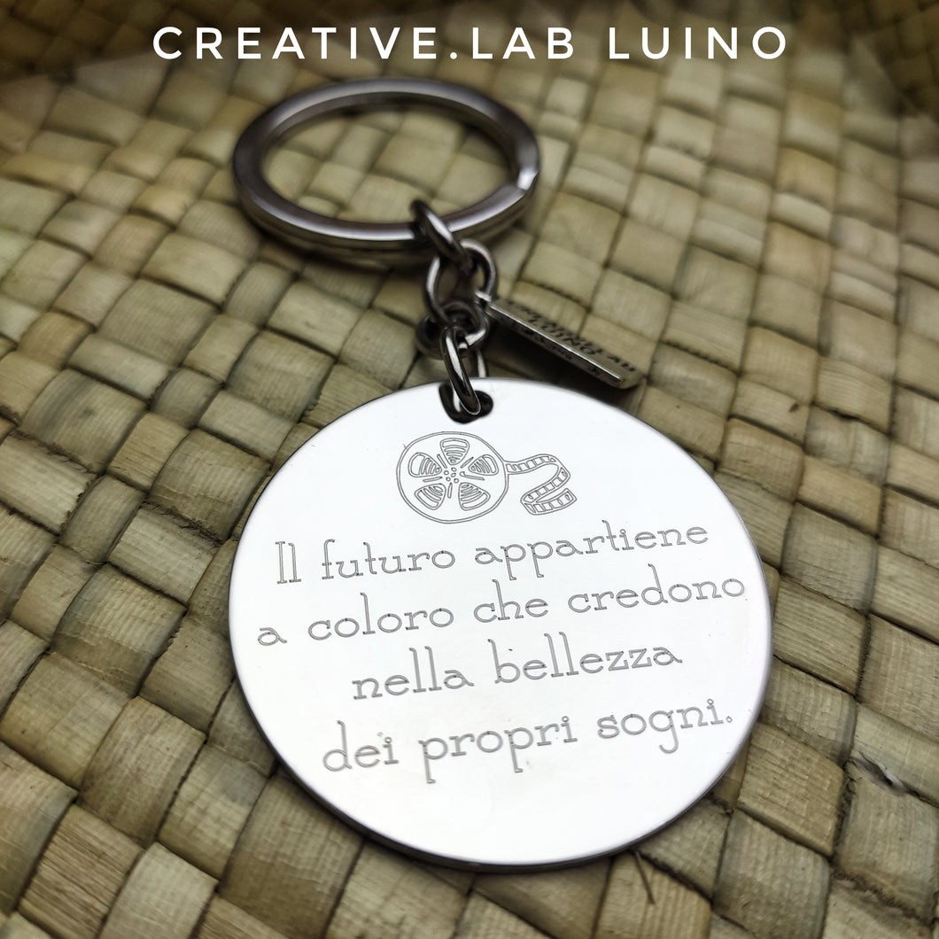 Portachiavi personalizzabile tondo (C1 portach) – Creative.Lab Shop Luino
