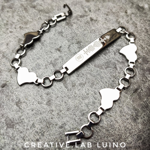 Bracciale a palline in acciaio con ciondolo portafortuna (G44+B39) –  Creative.Lab Shop Luino