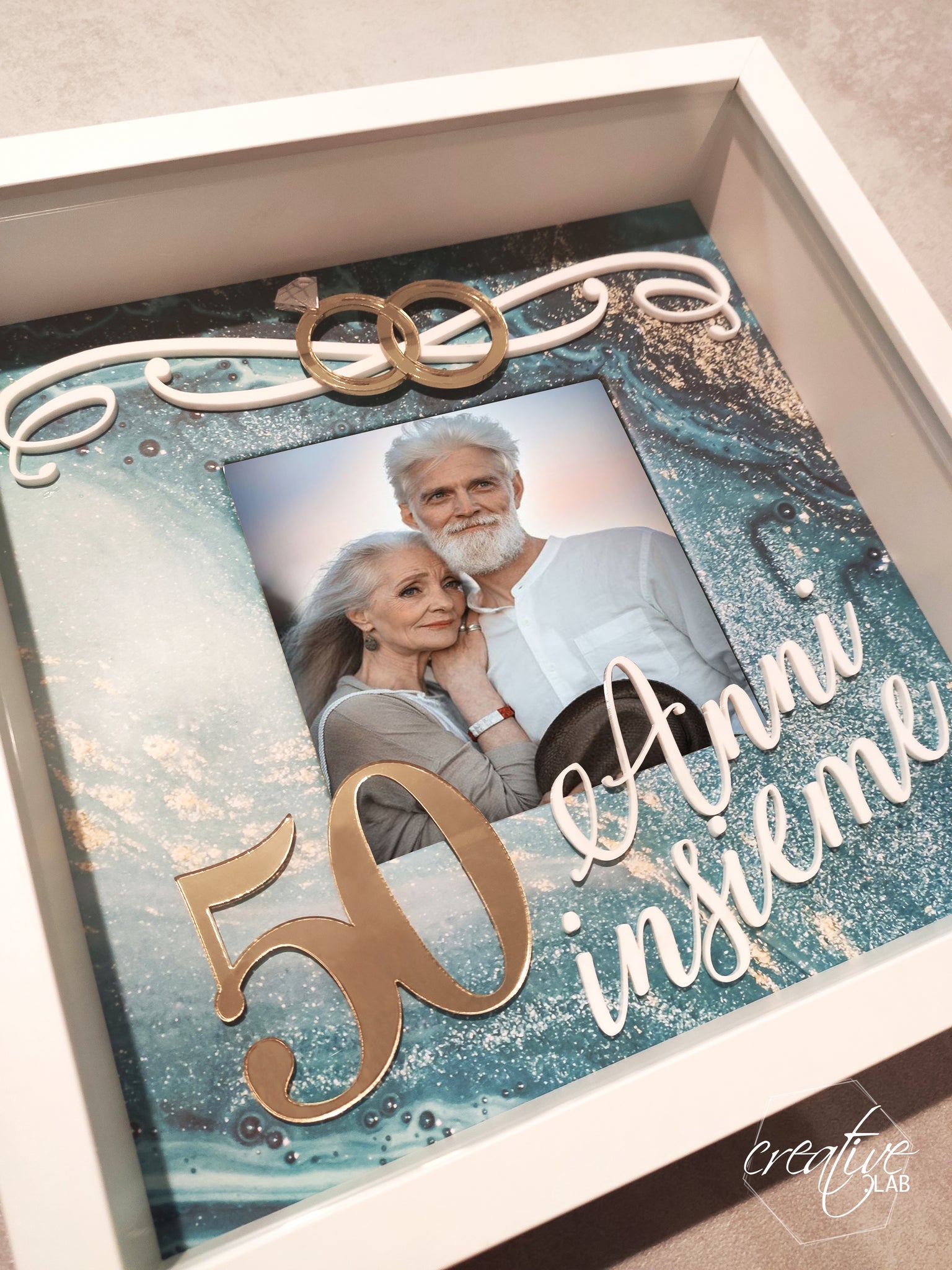 Cornice per 50esimo anniversario - nozze d'oro – Creative.Lab Shop Luino
