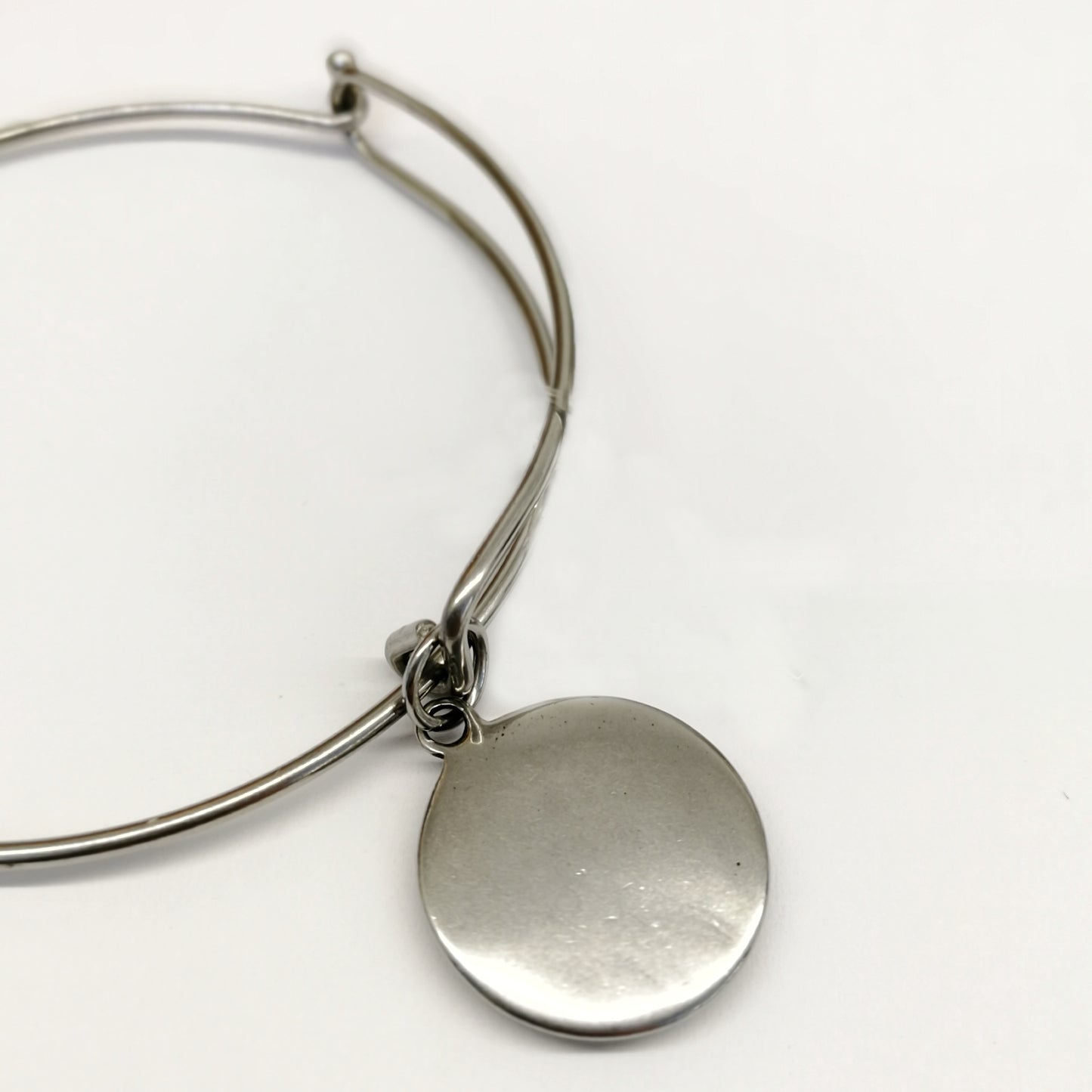 Bracciale rigido doppio e ciondolo personalizzabile portafortuna con coccinella (G14+A33)