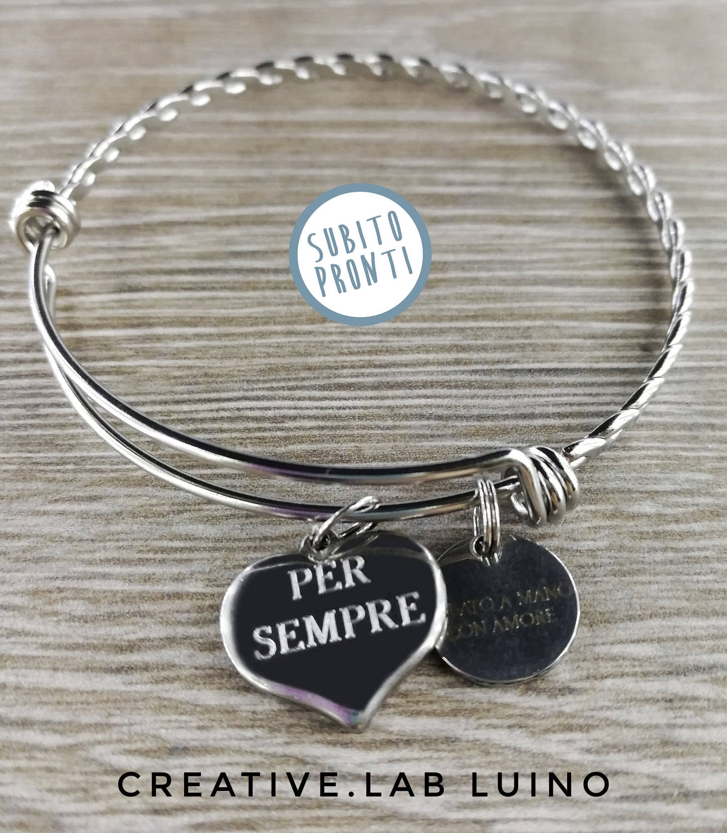 Bracciale rigido con inciso "PER SEMPRE" (G49+A6)