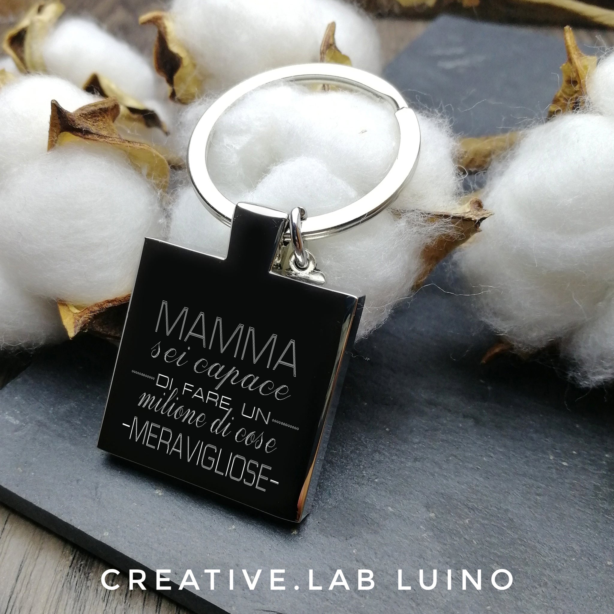 Portachiavi quadrato per la mamma (R7) – Creative.Lab Shop Luino
