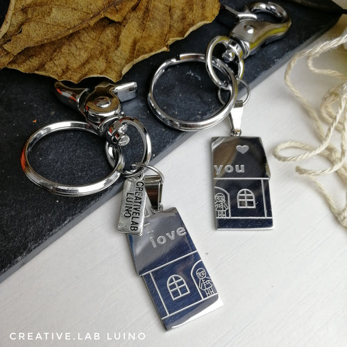 Portachiavi quadrifoglio da personalizzare (R16) – Creative.Lab Shop Luino