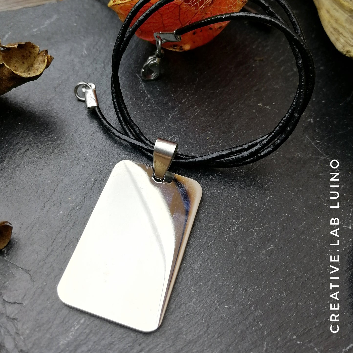 Ciondolo personalizzabile con collarino "A mia figlia" (B1)