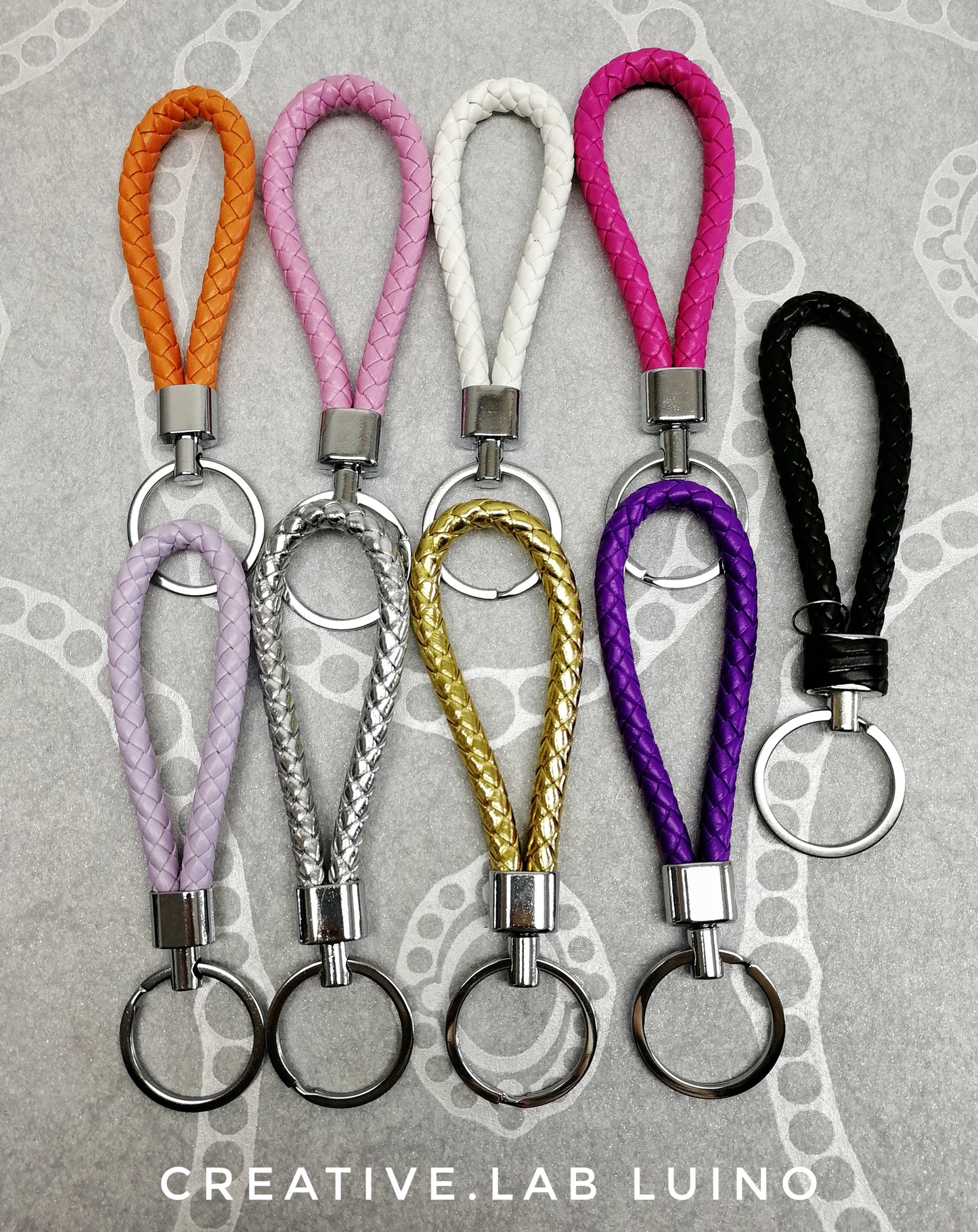 Portachiavi con strap colorato e cuore morbido personalizzabile con foto (B5+leath+cuore morbido)