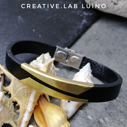 Bracciale da uomo in ecopelle personalizzabile (G98)