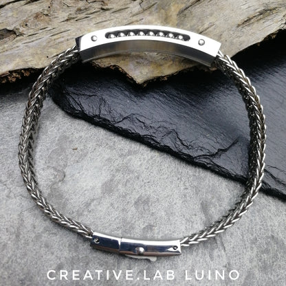 Bracciale da uomo in acciaio personalizzabile (G101)