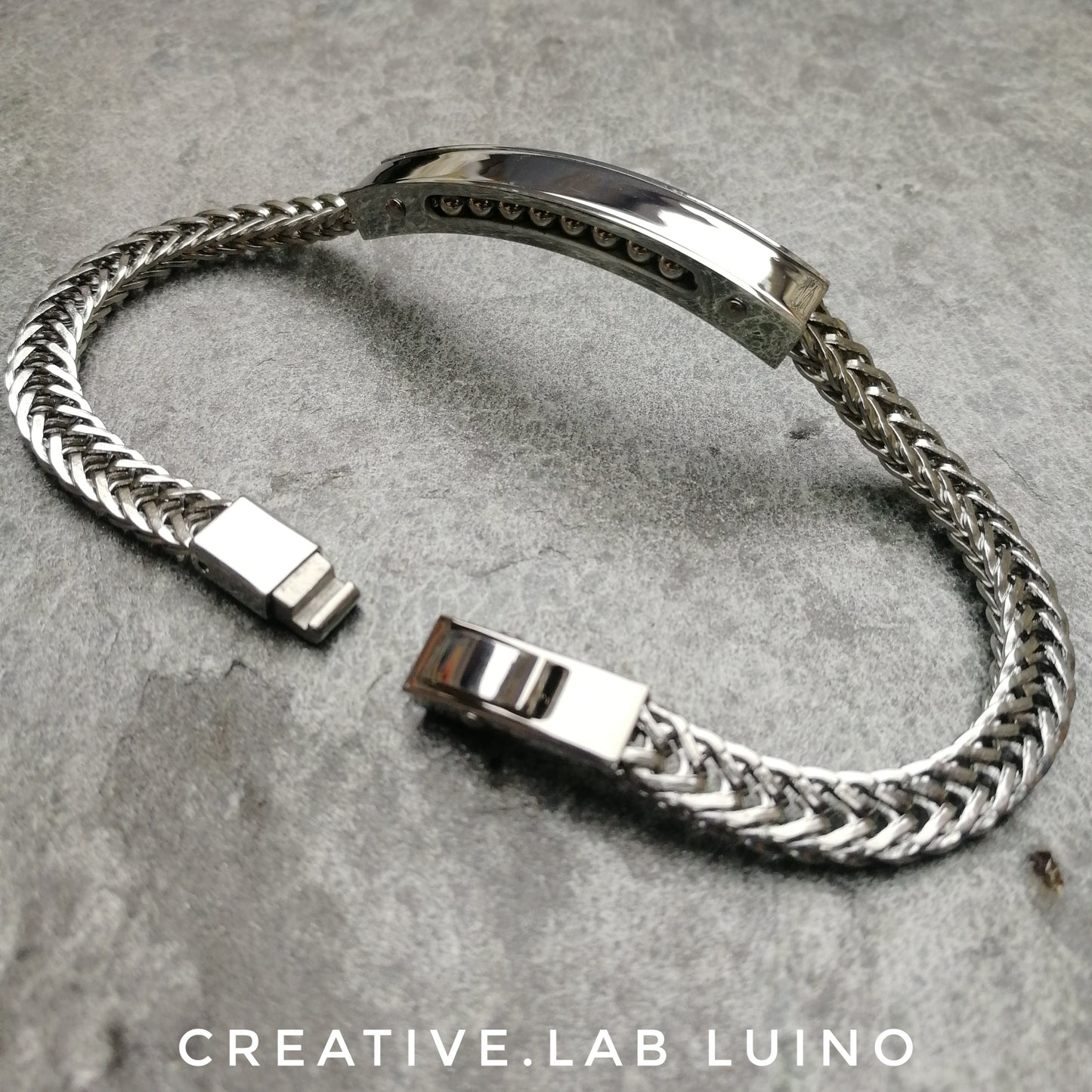 Bracciale da uomo in acciaio personalizzabile (G101)