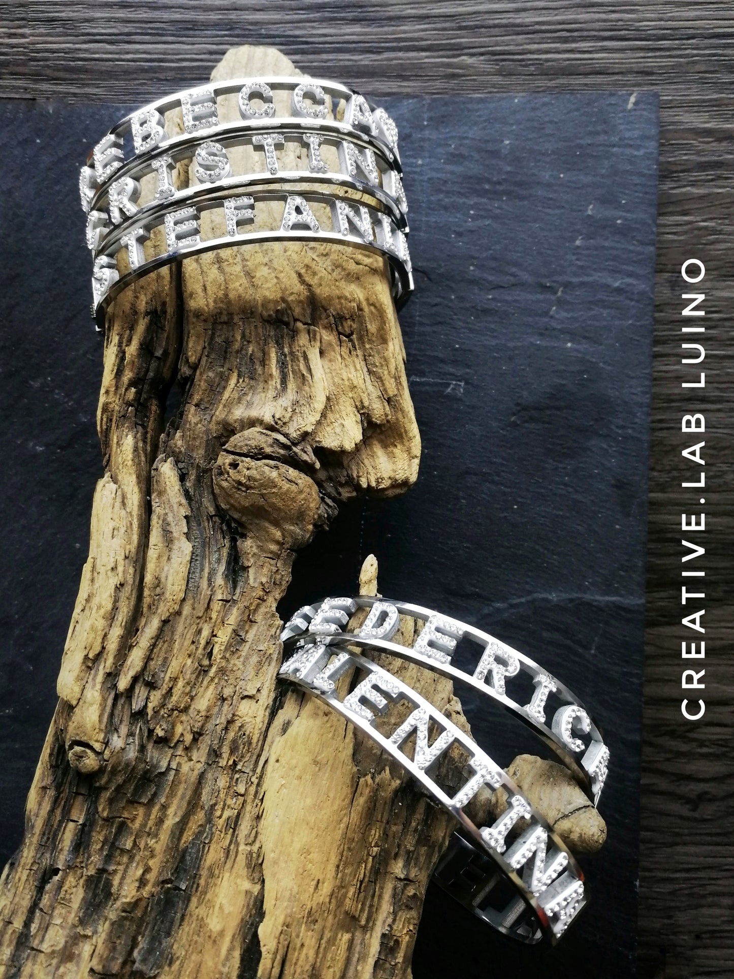 Bracciale a manetta nome
