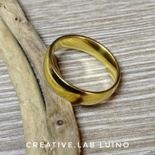 Carica l&#39;immagine nel visualizzatore di Gallery, Anello acciaio oro da personalizzare