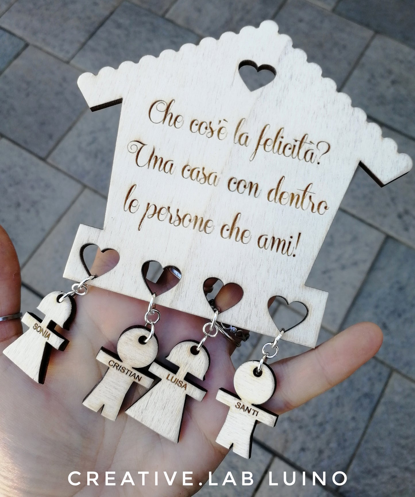 Casetta decorativa per famiglia personalizzabile