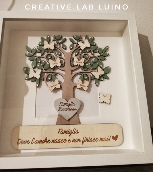 Albero della vita in cornice per famiglia