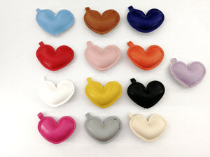 Portachiavi con strap colorato e cuore morbido personalizzabile con foto (B5+leath+cuore morbido)
