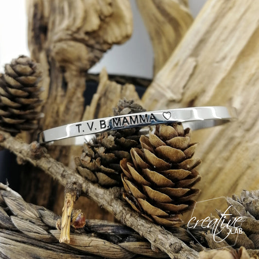 Bracciale a manetta "T.V.B. mamma"