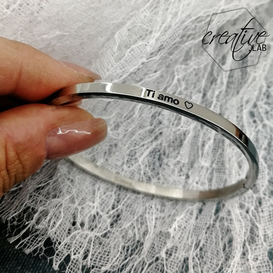 Bracciale a manetta "Ti amo"