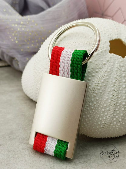 Portachiavi con strap bandiera Italiana personalizzabile (R39)