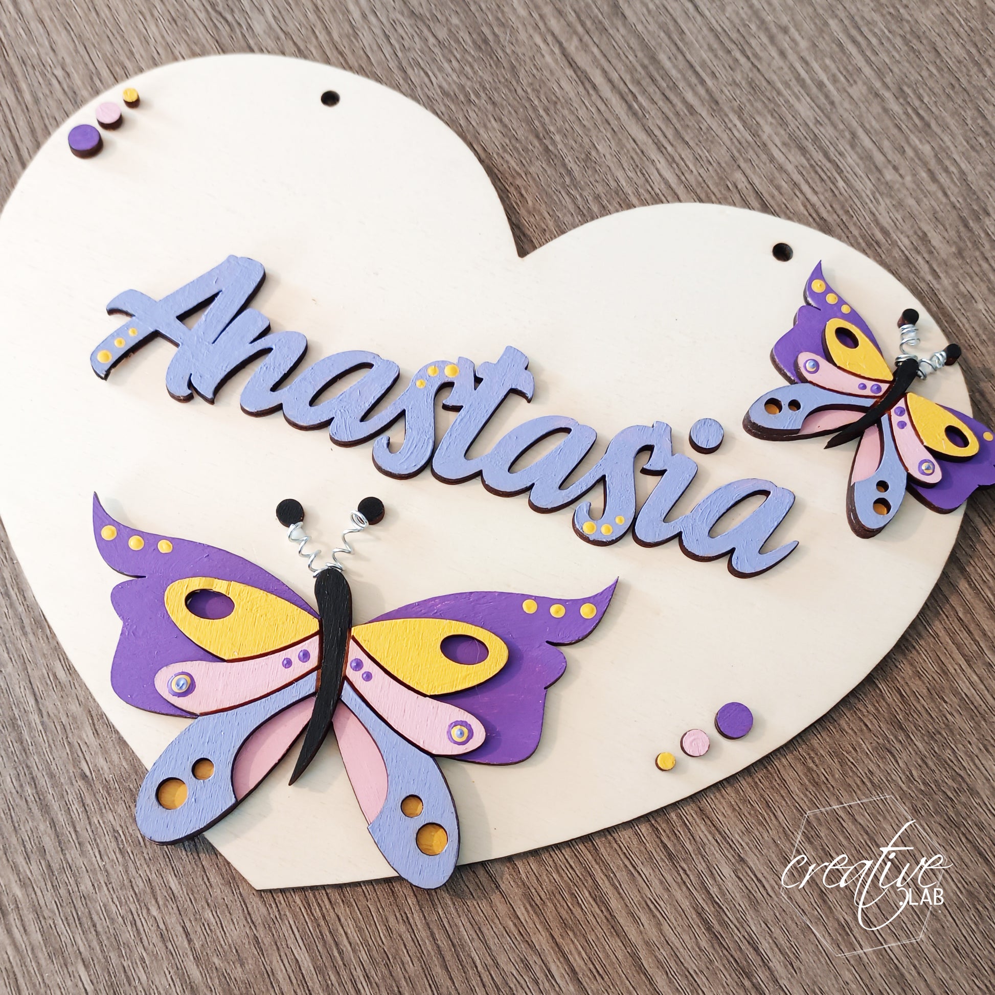 Targa A Forma Di Farfalla - Regalo Speciale Per La Mamma Targa A Forma Di Farfalla - Regalo Speciale Per La Mamma