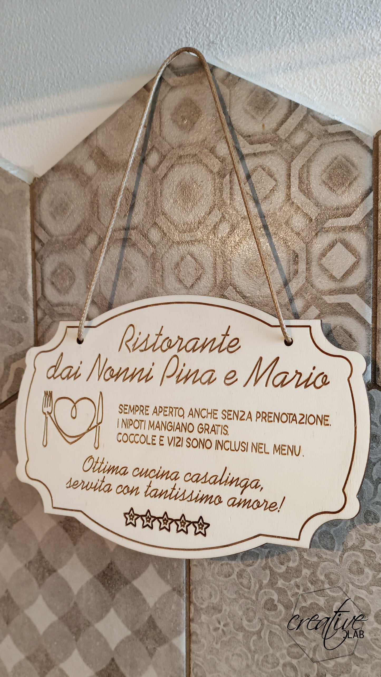 Decorazione Ristorante dei nonni, personalizzabile