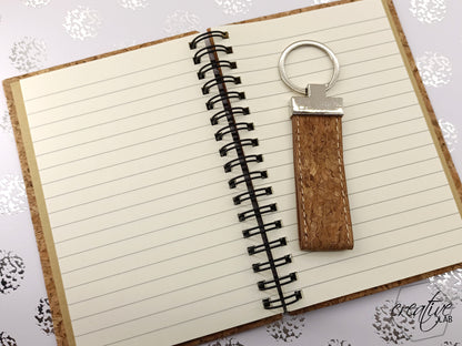 Notes, penna e portachiavi in sughero, personalizzabile, per maestri- set o singoli