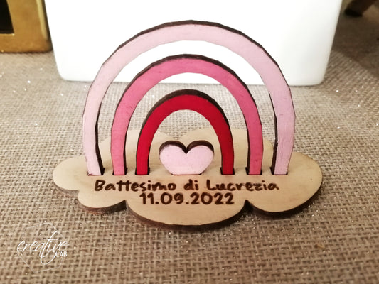 Arcobaleno segnaposto/bomboniera - Nascita/Battesimo/Comunione/Cresima