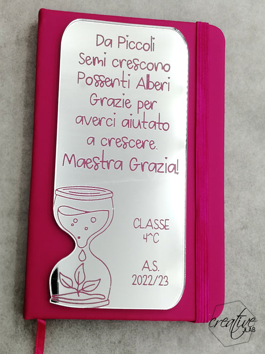 Notes con personalizzazione per la maestra - clessidra